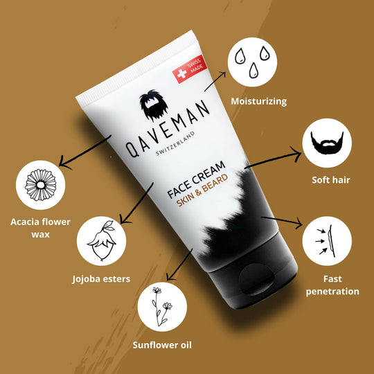 Face Cream Skin &amp; Beard - Qaveman